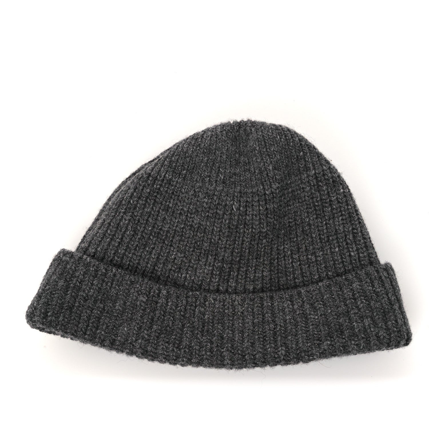 Prada Wool Cashmere Beanie Hat Grey 3 of 6