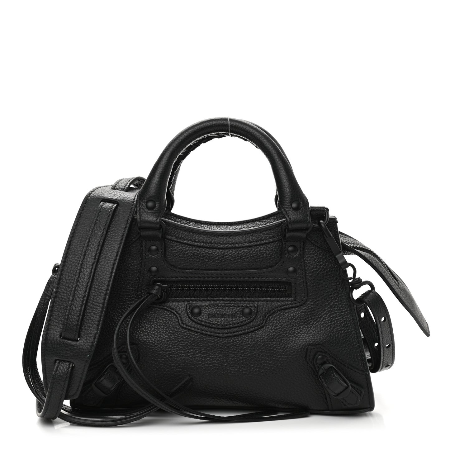 Grained Calfskin Neo Classic Black Hardware Mini City Black