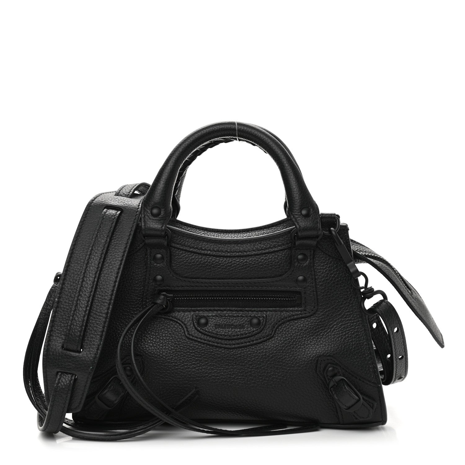 Balenciaga Grained Calfskin Neo Classic Black Hardware Mini City Black 1 of 11