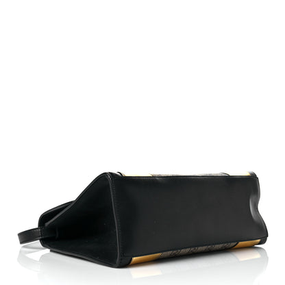 Gucci GG Supreme Monogram Small Osiride Top Handle Bag Black Gold 4 of 14