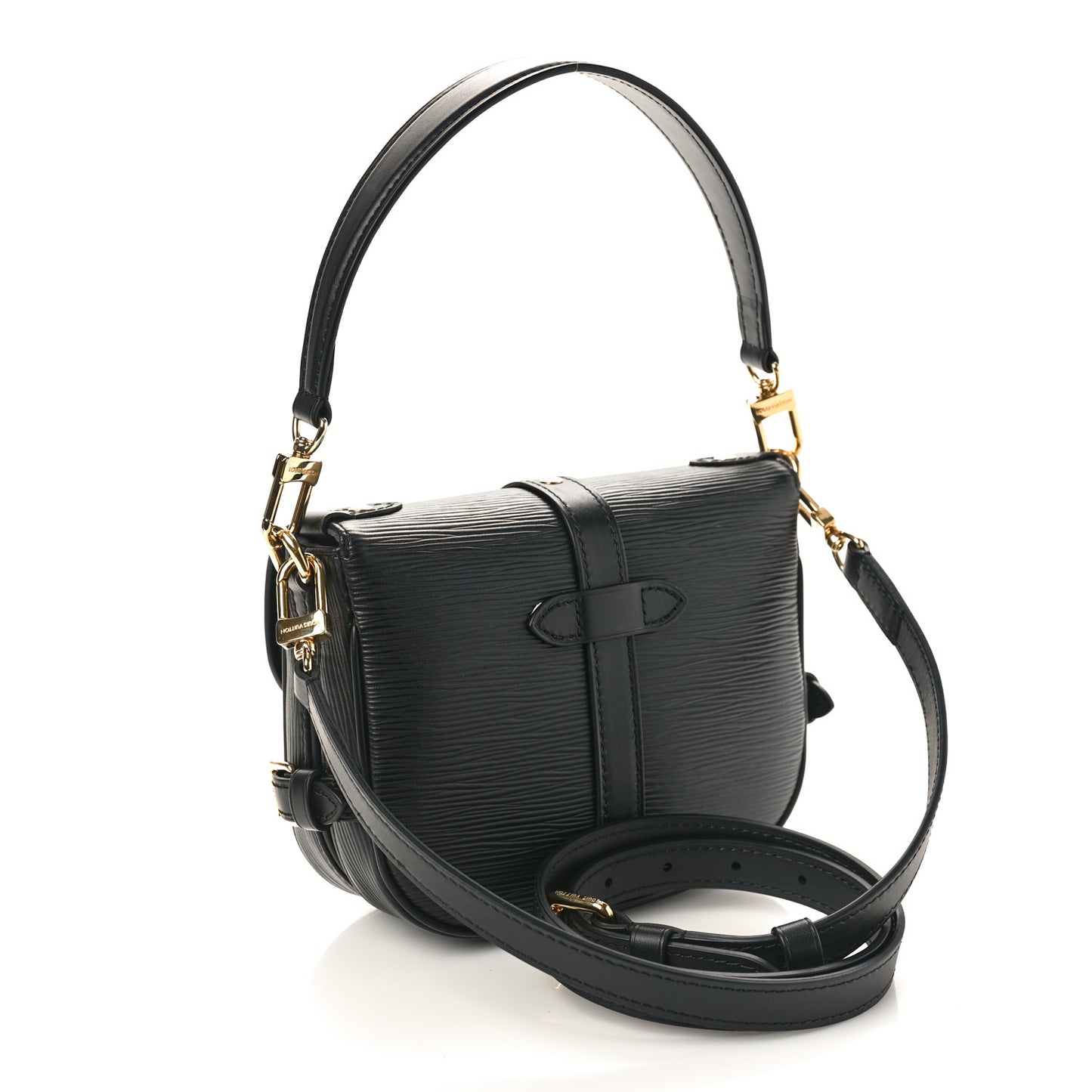 LOUIS VUITTON Epi Saumur BB Black