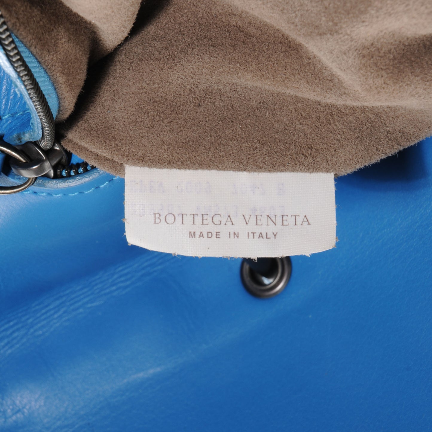 Leather Intrecciato Large Plume Tote Delft Blue