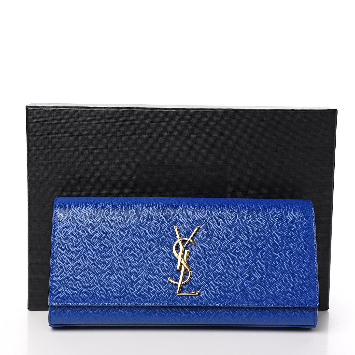 Grain De Poudre Classic Monogram Cassandre Clutch Cobalt