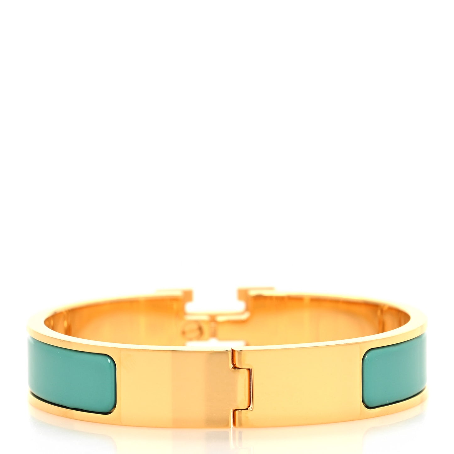 Enamel Narrow Clic Clac H Bracelet PM Emeraude