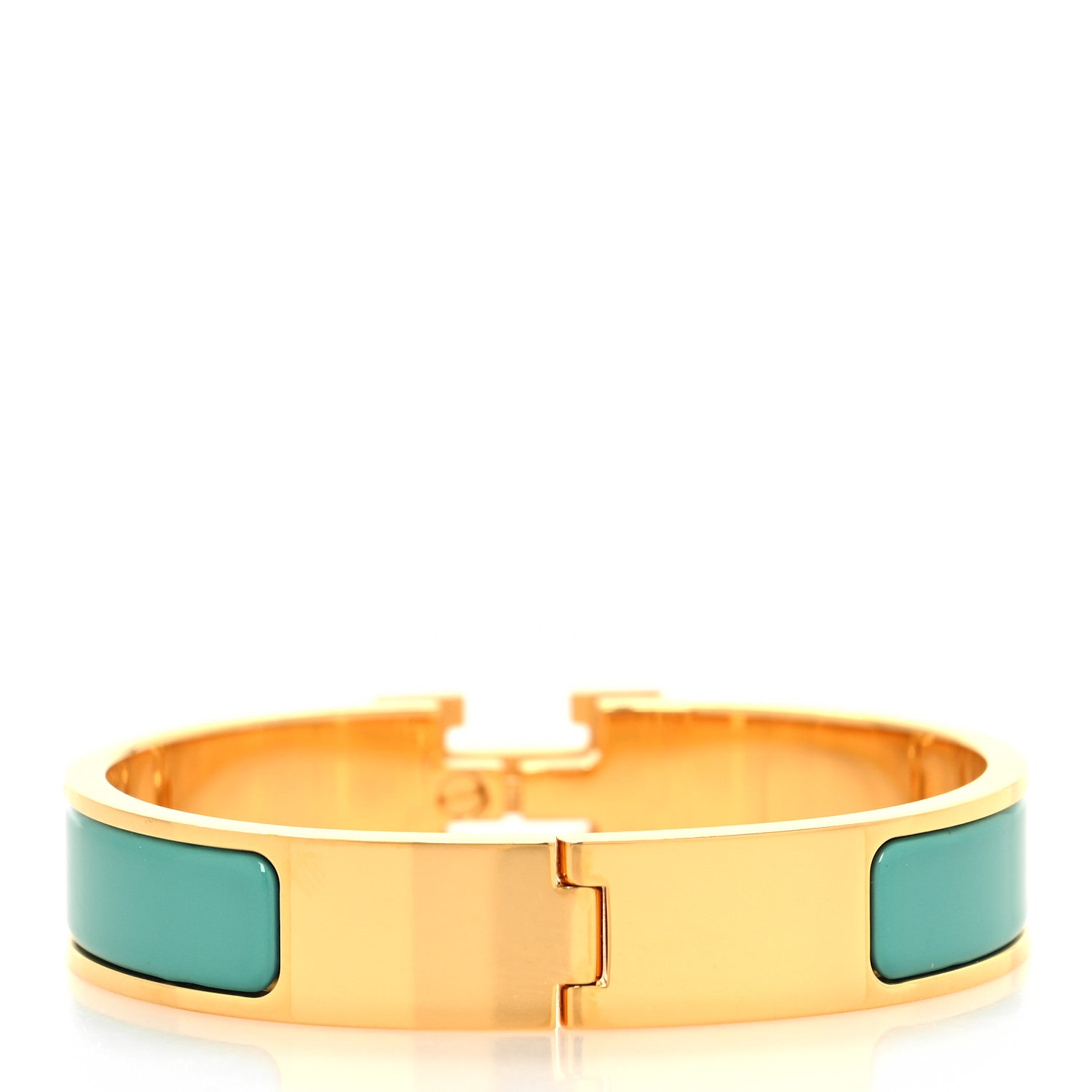 Hermes Enamel Narrow Clic Clac H Bracelet PM Emeraude 3 of 5
