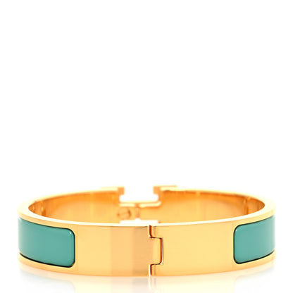 Hermes Enamel Narrow Clic Clac H Bracelet PM Emeraude 3 of 5
