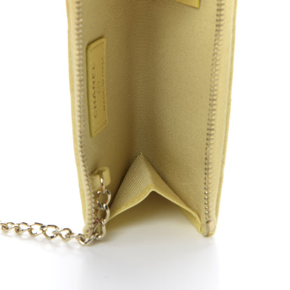 Chanel Iridescent Caviar Quilted Key Holder Case Yellow 6 of 8
