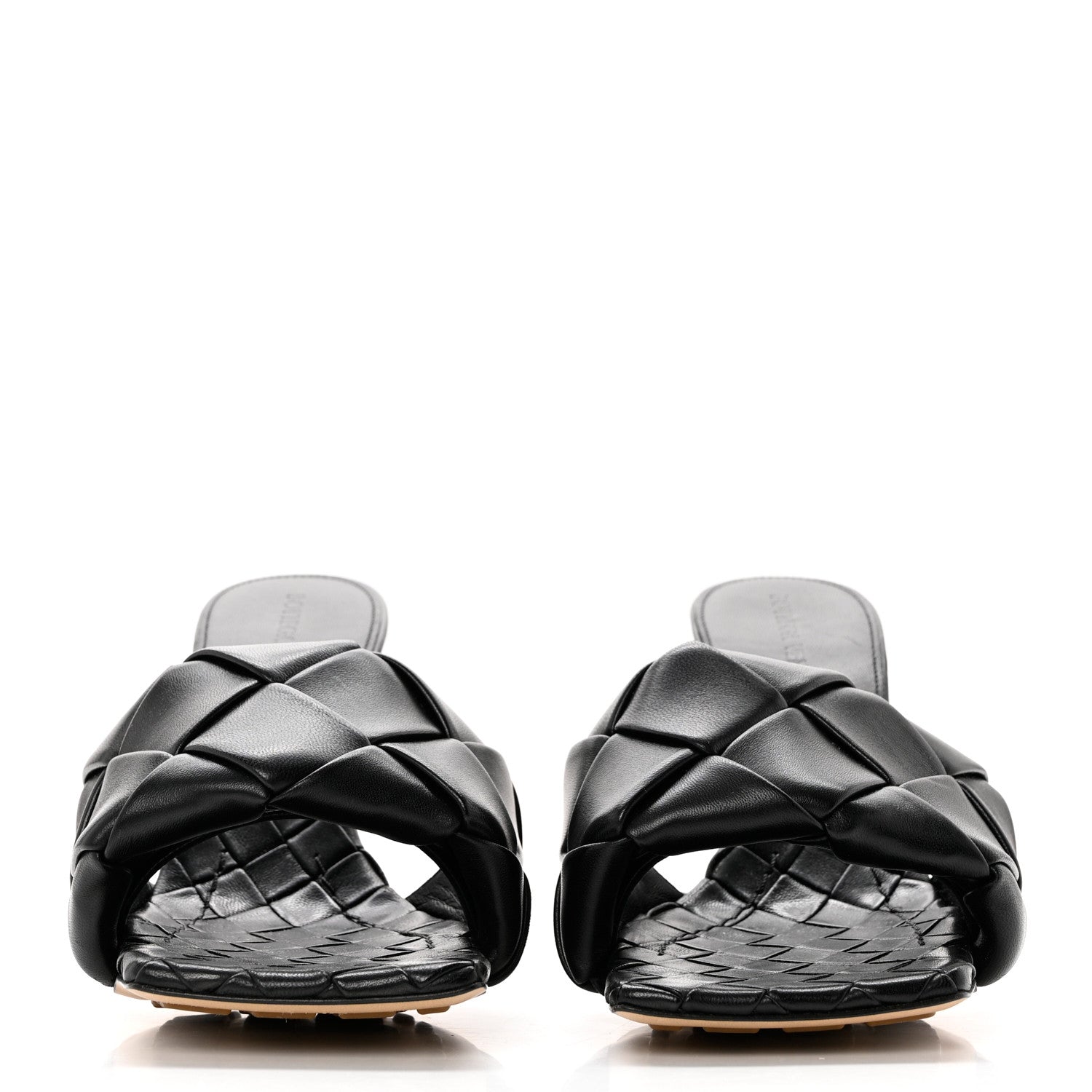 Bottega Veneta Nappa Maxi Intrecciato Lido Mule Sandals 38 Black 2 of 7