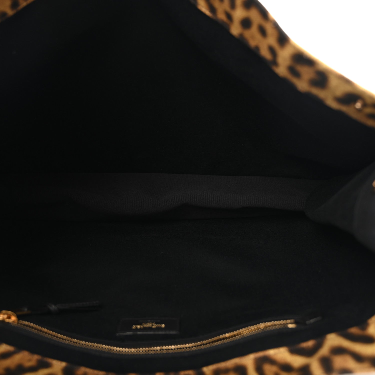 Saint Laurent Canvas Calfskin Leopard Print Rive Gauche Noe Tote Natural Black 5 of 14