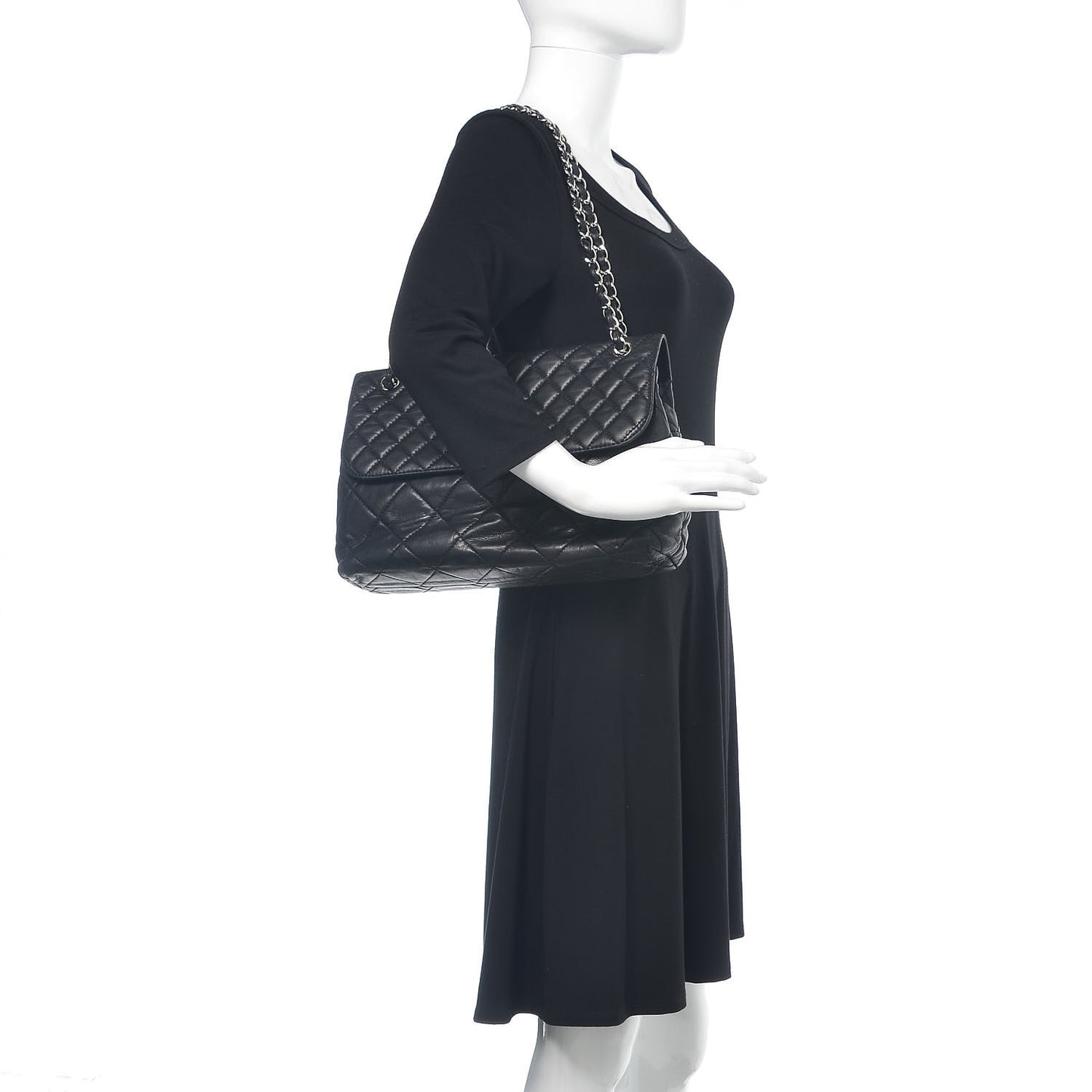 Calfskin Quilted In The Business Flap Bag Black