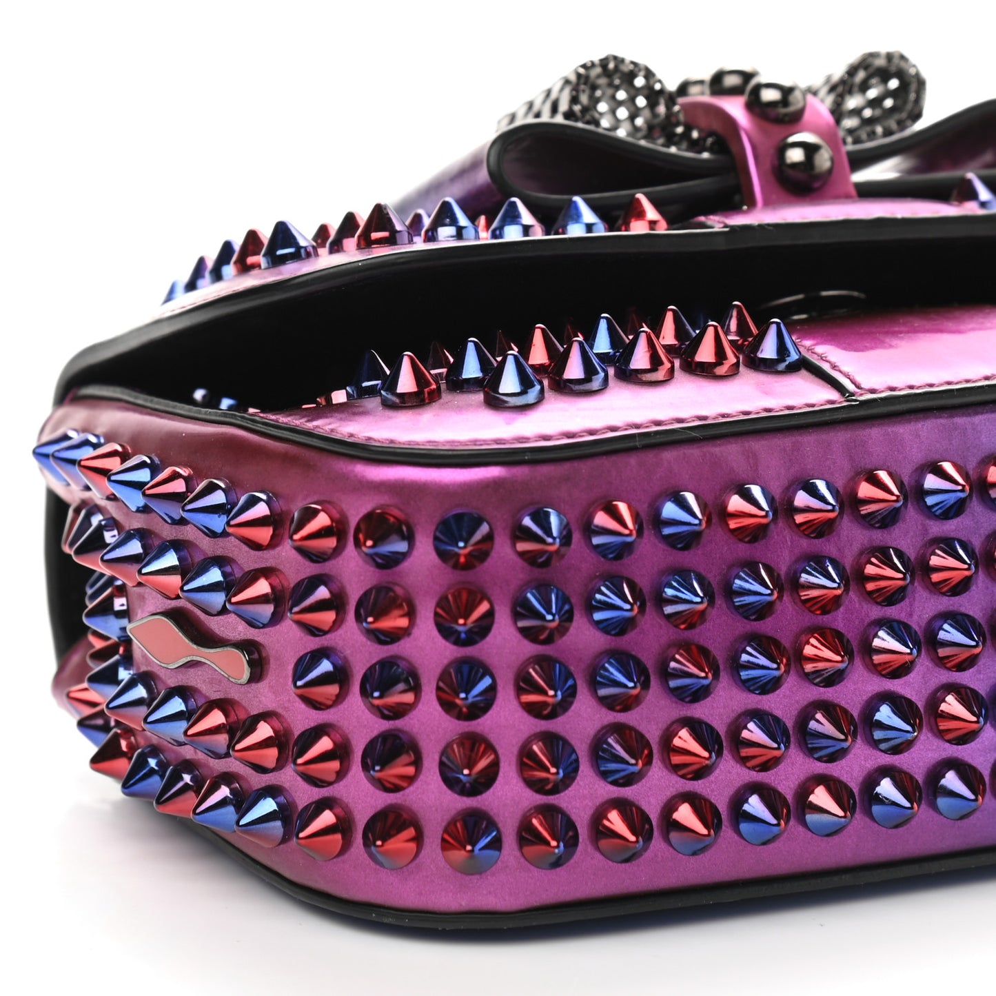 Patent Scarabe Spikes Sweety Charity Crossbody Bag Rose Digitale