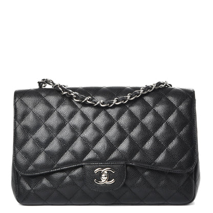 Chanel Caviar Quilted Jumbo Single Flap Black 1 of 8