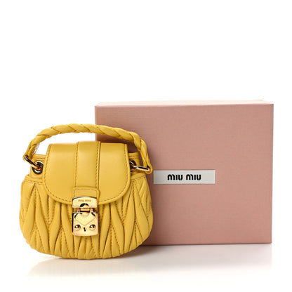 Miu Miu Nappa Matelasse Top Handle Tote Sole 8 of 8