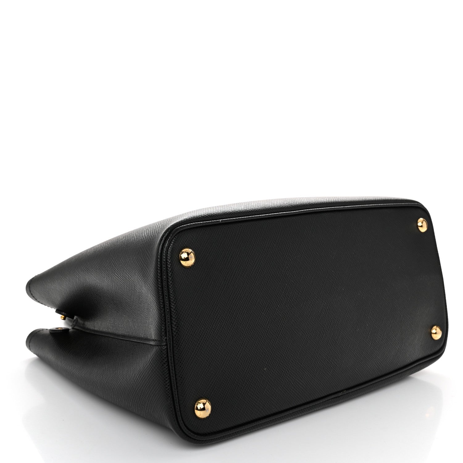 Prada Saffiano Cuir Medium Double Bag Black Fuoco 4 of 11