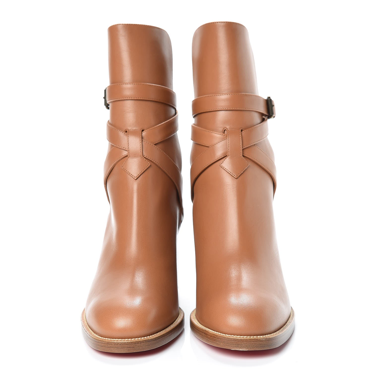 Christian Louboutin Calfskin Karistrap 70 Ankle Boots 40 Cuoio 2 of 10