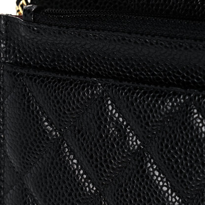 Chanel Caviar Quilted Wallet On Chain WOC Black 12 of 14