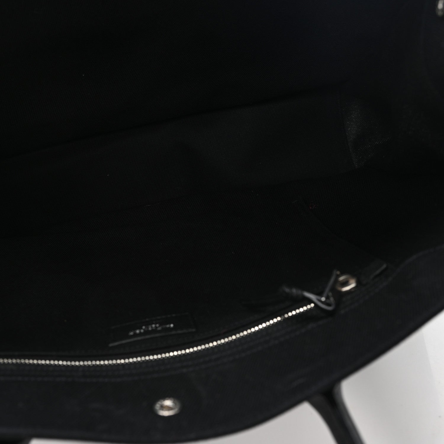 Saint Laurent Linen Calfskin Rive Gauche Tote Black 4 of 9