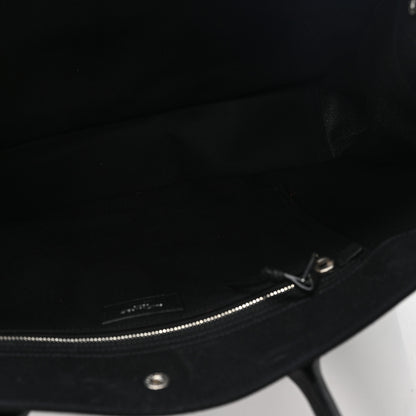 Saint Laurent Linen Calfskin Rive Gauche Tote Black 4 of 9
