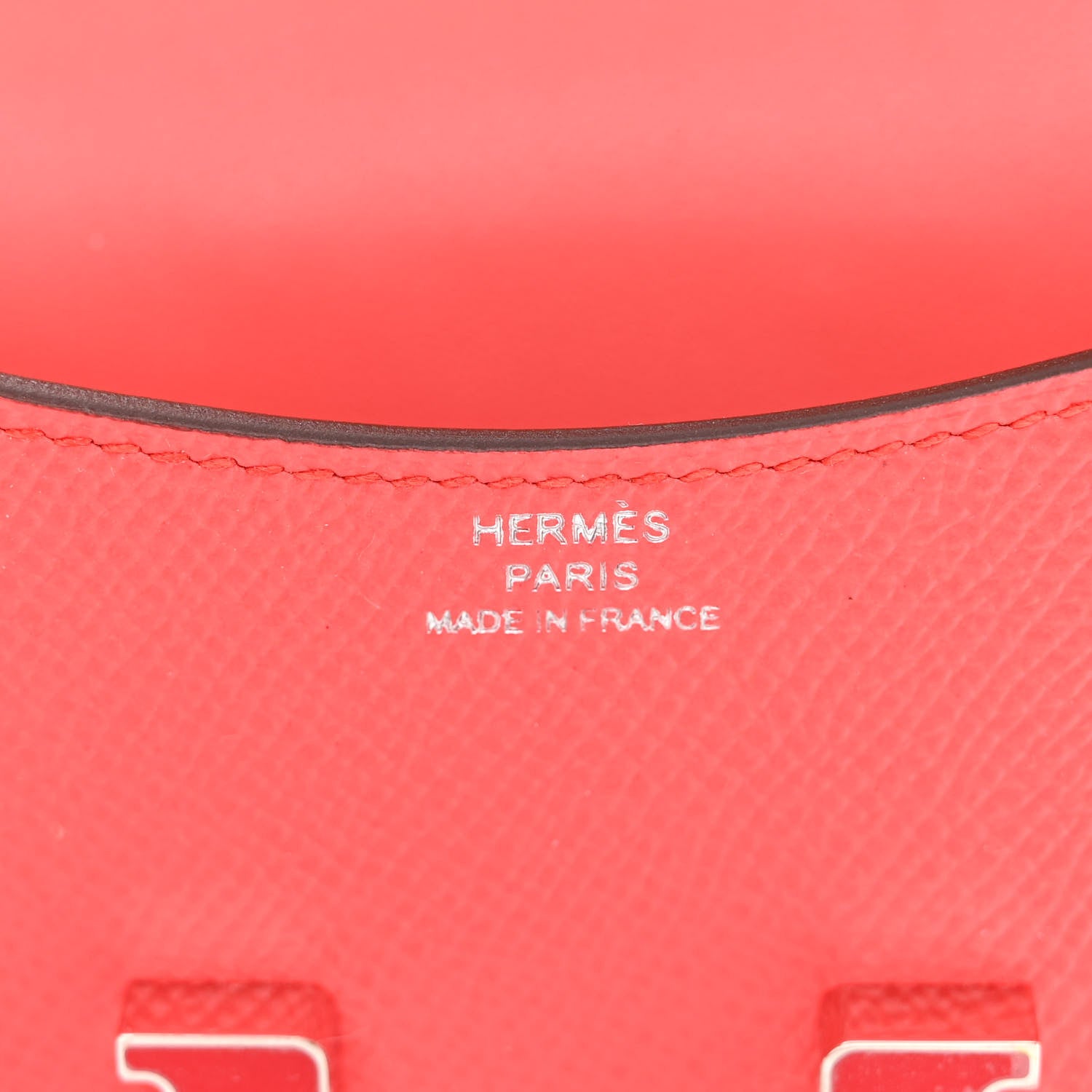 Hermes Epsom Enamel Constance Slim Wallet Rose Texas Rouge De Coeur 6 of 7