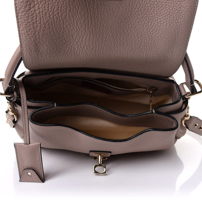 Valentino Garavani Pebbled Calfskin Rockstud Twiny Top Handle Bag Poudre 4 of 10