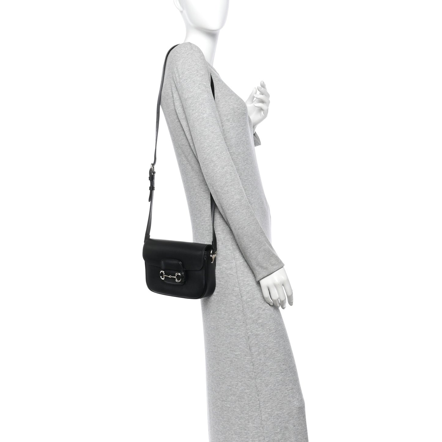 Arabella Calfskin Horsebit 1955 Shoulder Bag Black