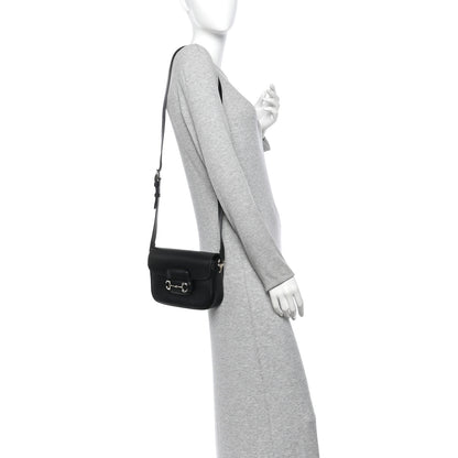 Gucci Arabella Calfskin Horsebit 1955 Shoulder Bag Black 2 of 10
