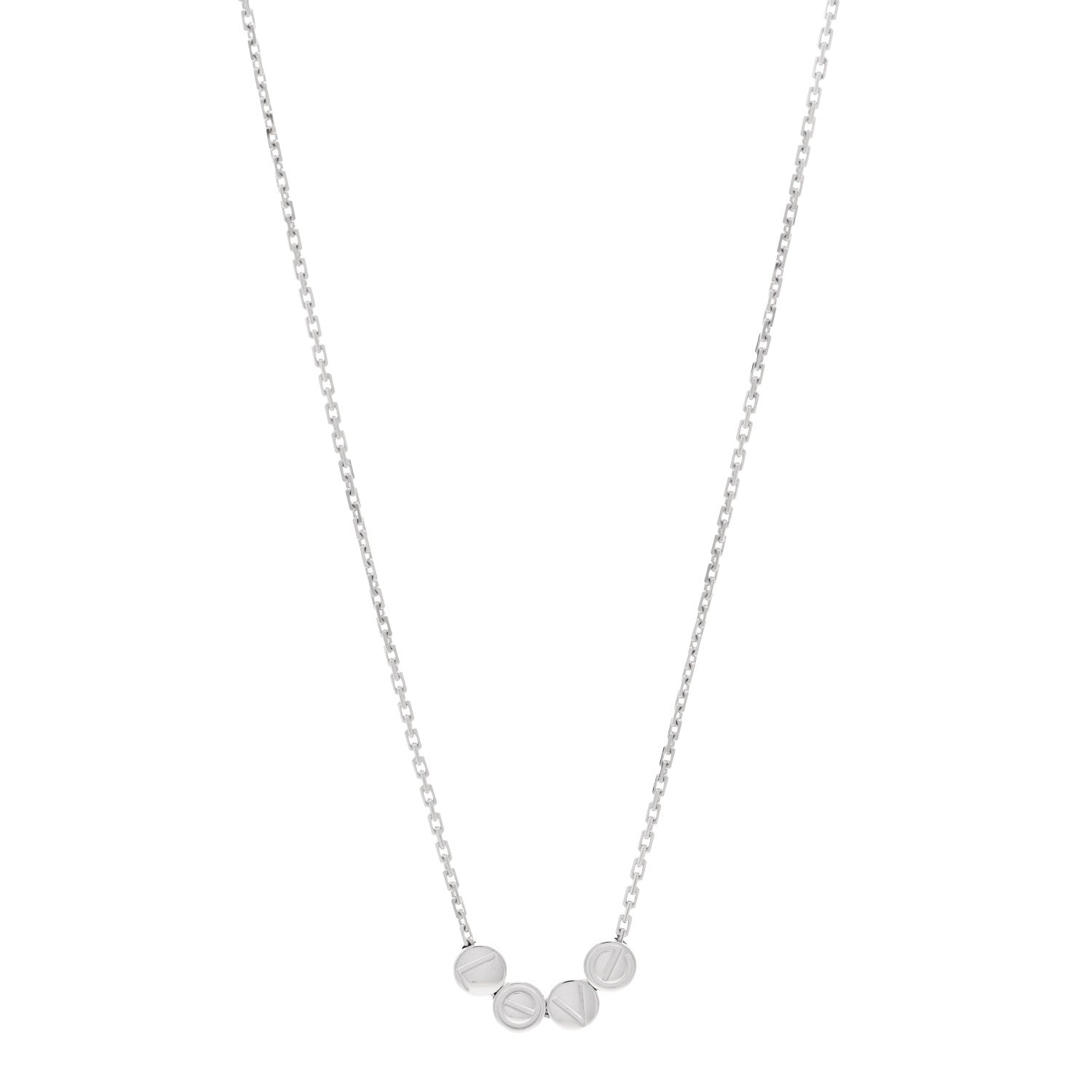 Cartier 18K White Gold LOVE Slide Pendant Necklace 1 of 4