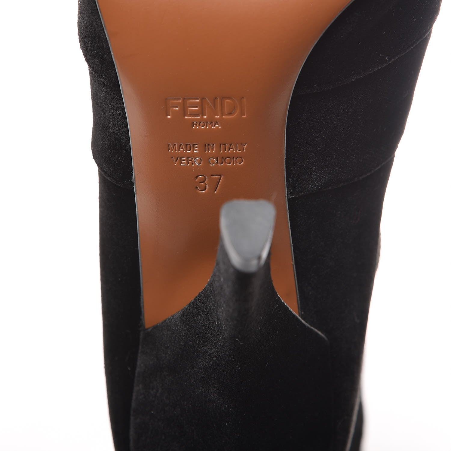 Fendi Velvet Lurex Rockoko Thigh High 105mm Boots 37 Black 6 of 6