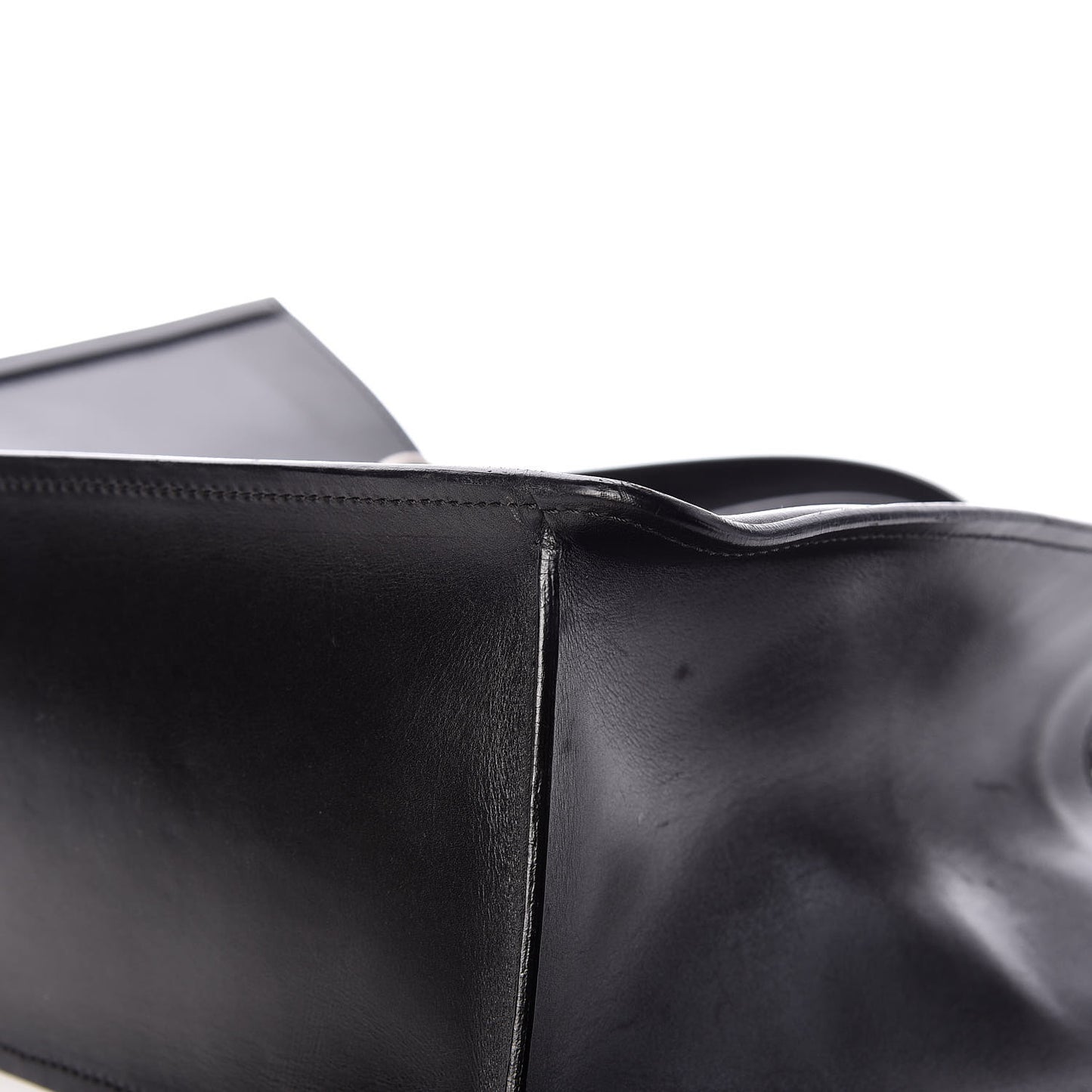 Smooth Calfskin Country Ride Tote Black
