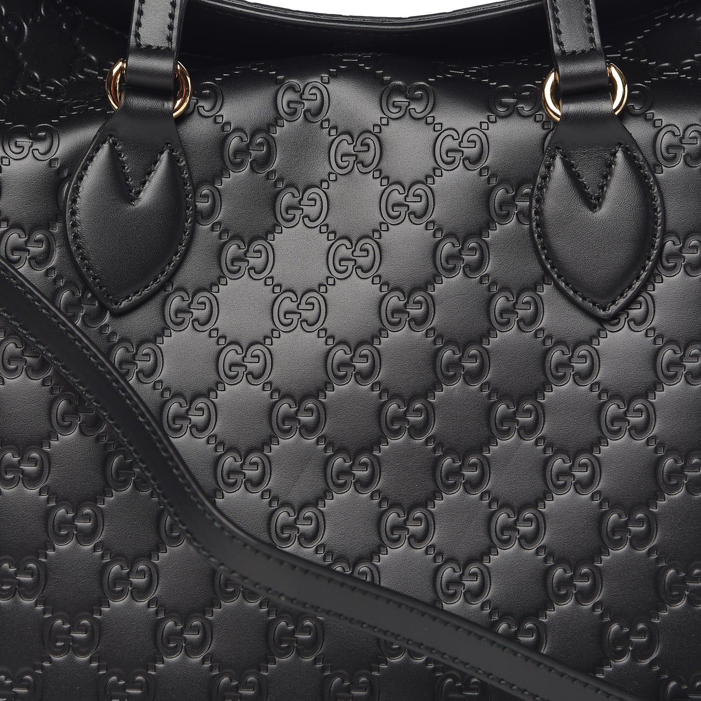 Guccissima Linea A Foldover Tote Black