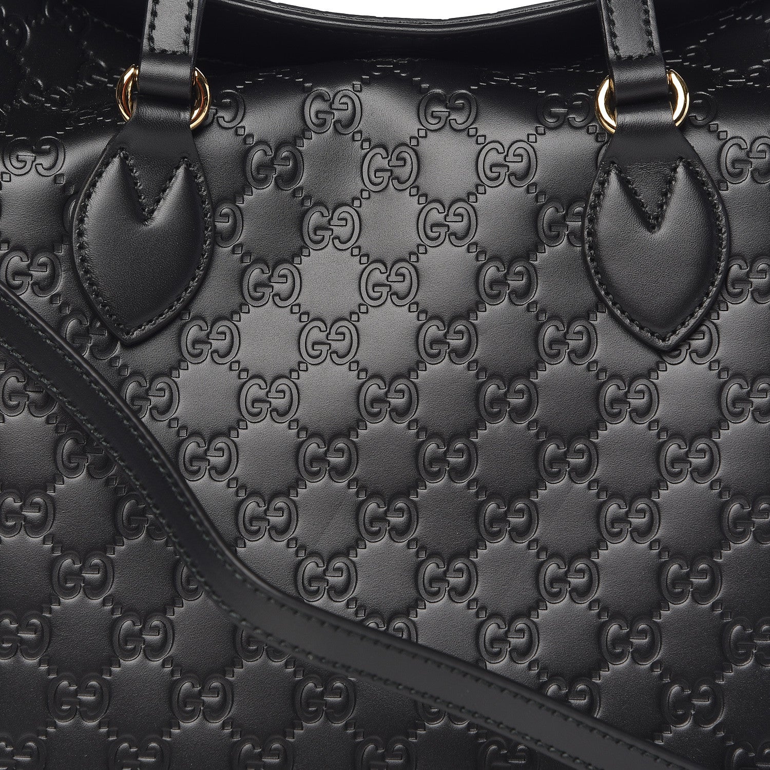 Gucci Guccissima Linea A Foldover Tote Black 10 of 10