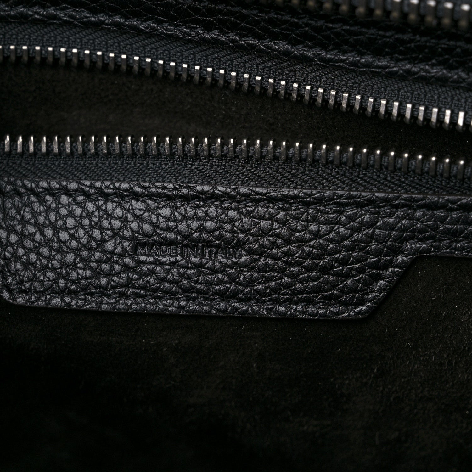 Celine Drummed Calfskin Micro Luggage Black 7 of 10