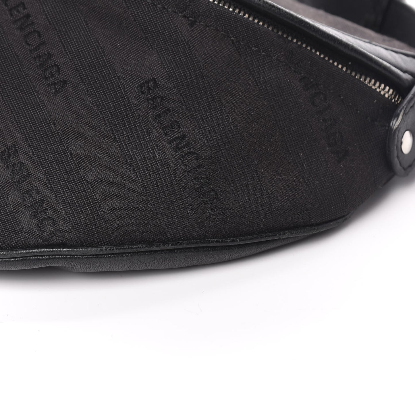 Canvas Jacquard Diagonal Allover Logo XS Souvenir Belt Bag Black
