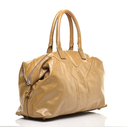 Saint Laurent Textured Patent Medium Easy Y Bag Camel 3 of 10