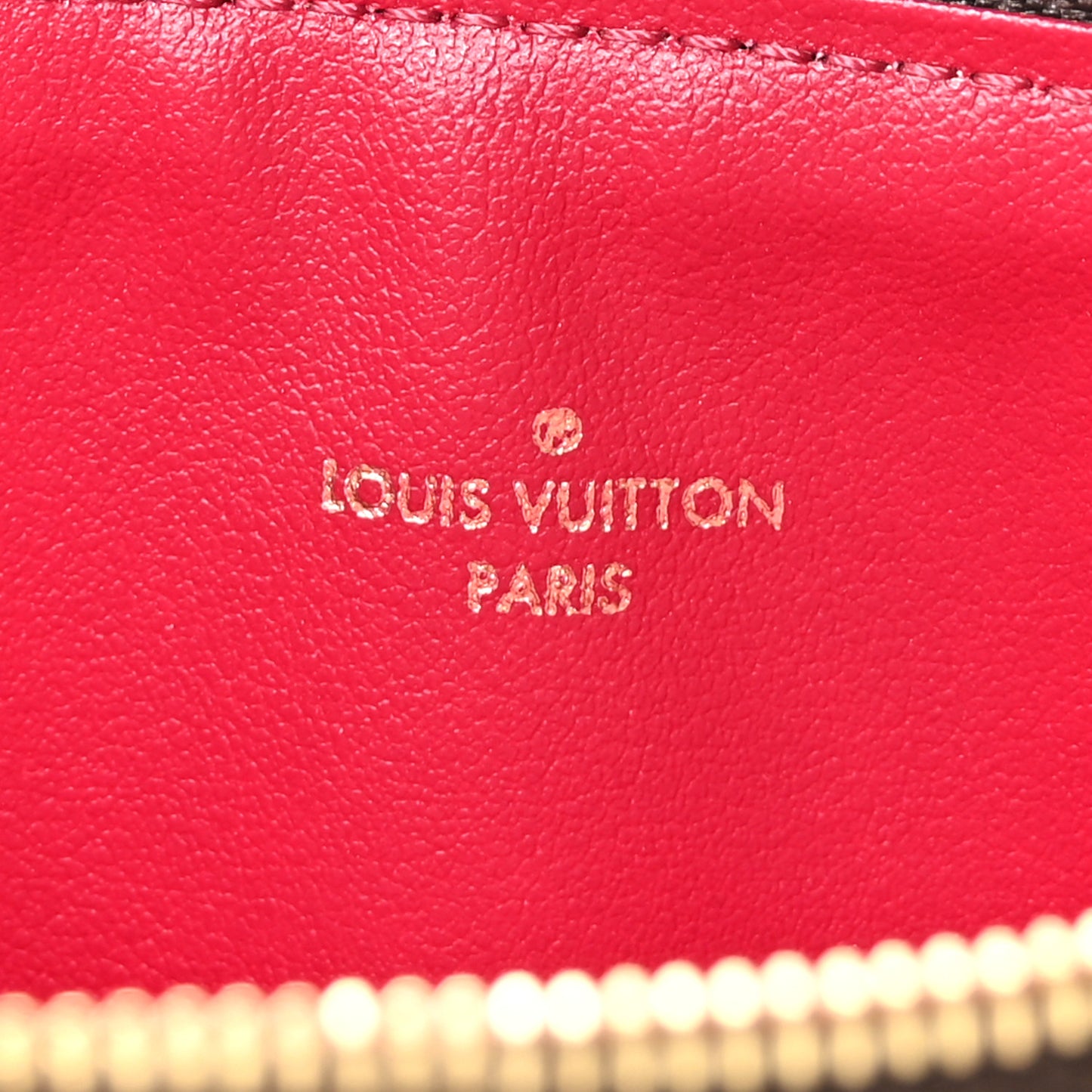 Monogram Felicie Chain Wallet Zippered Insert Fuchsia