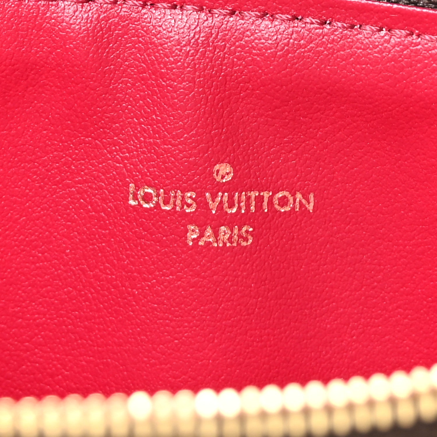 Louis Vuitton Monogram Felicie Chain Wallet Zippered Insert Fuchsia 6 of 6