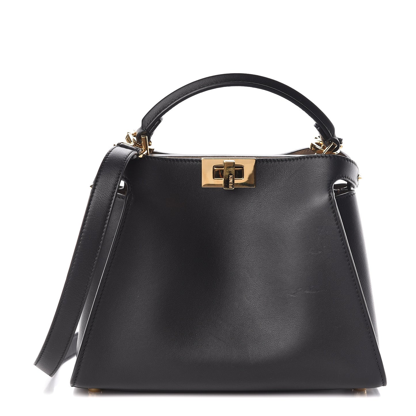 Vitello Tahiti Burro Medium Peekaboo Iconic Essentially Satchel Black Corda