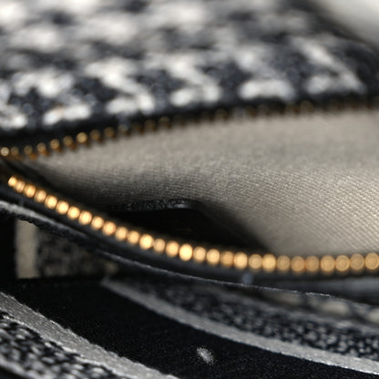 Christian Dior Canvas Houndstooth Embroidered Mini Lady D-Lite Black White 8 of 11