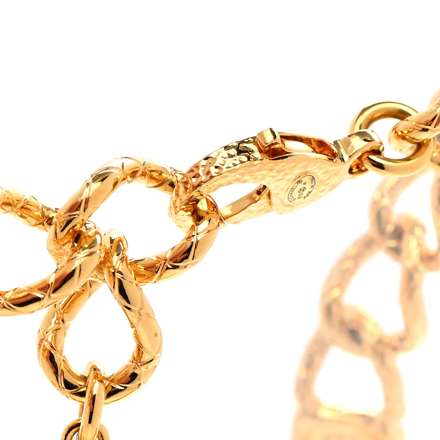 Chanel Resin Along The Nile Large CC Pendant Necklace Gold Black 6 of 7