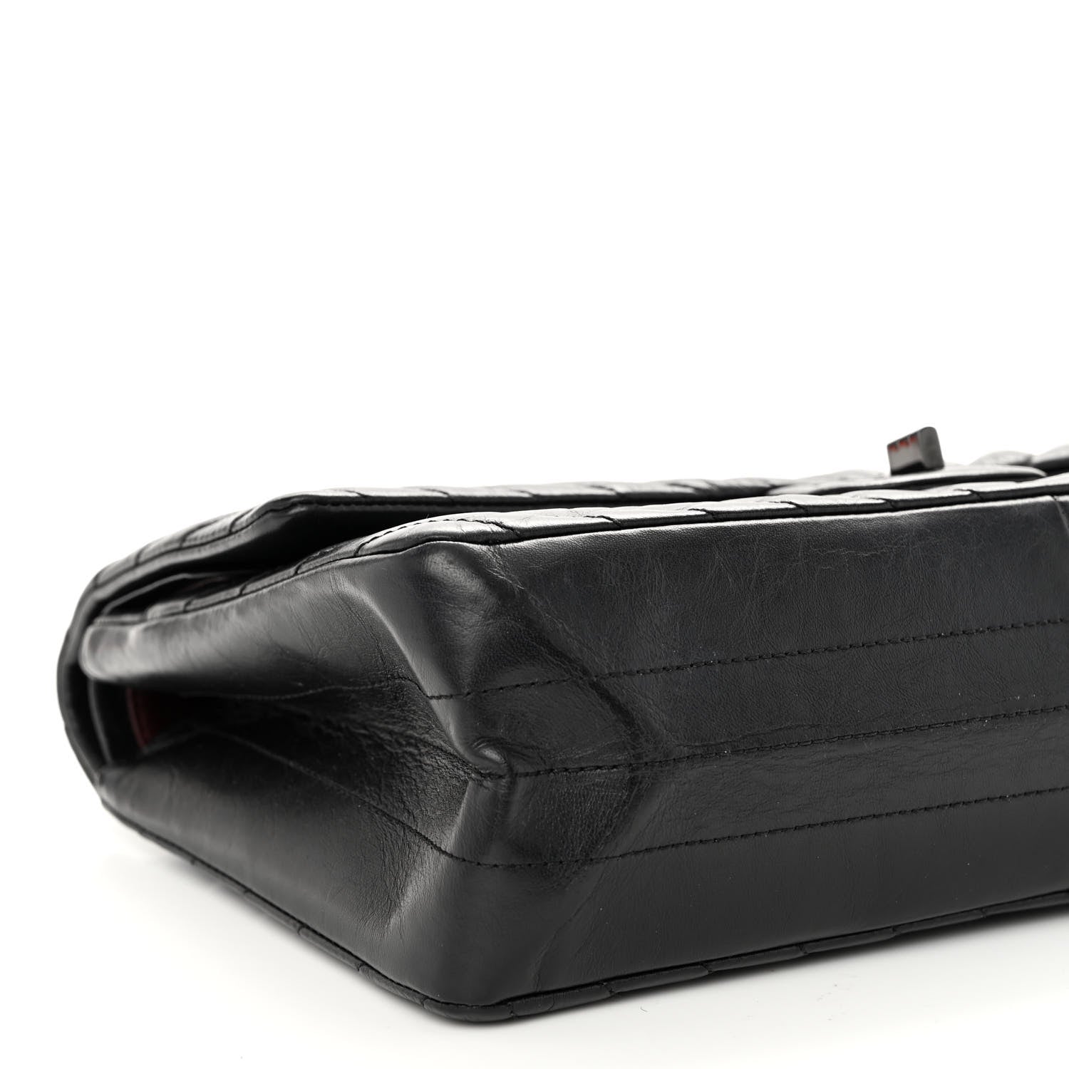 Chanel Aged Calfskin Chevron Quilted 2.55 Reissue 226 So Black 9 of 10