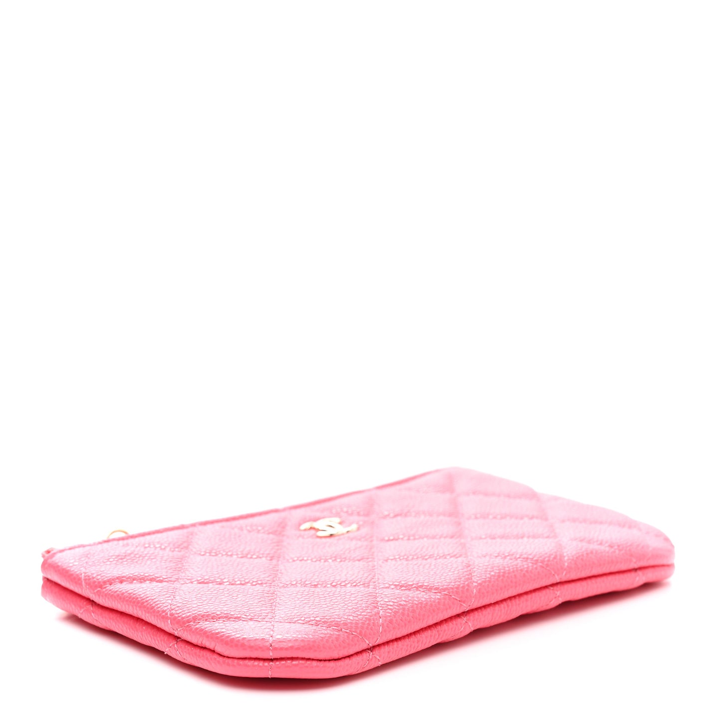 Caviar Quilted Small Cosmetic Case Pink