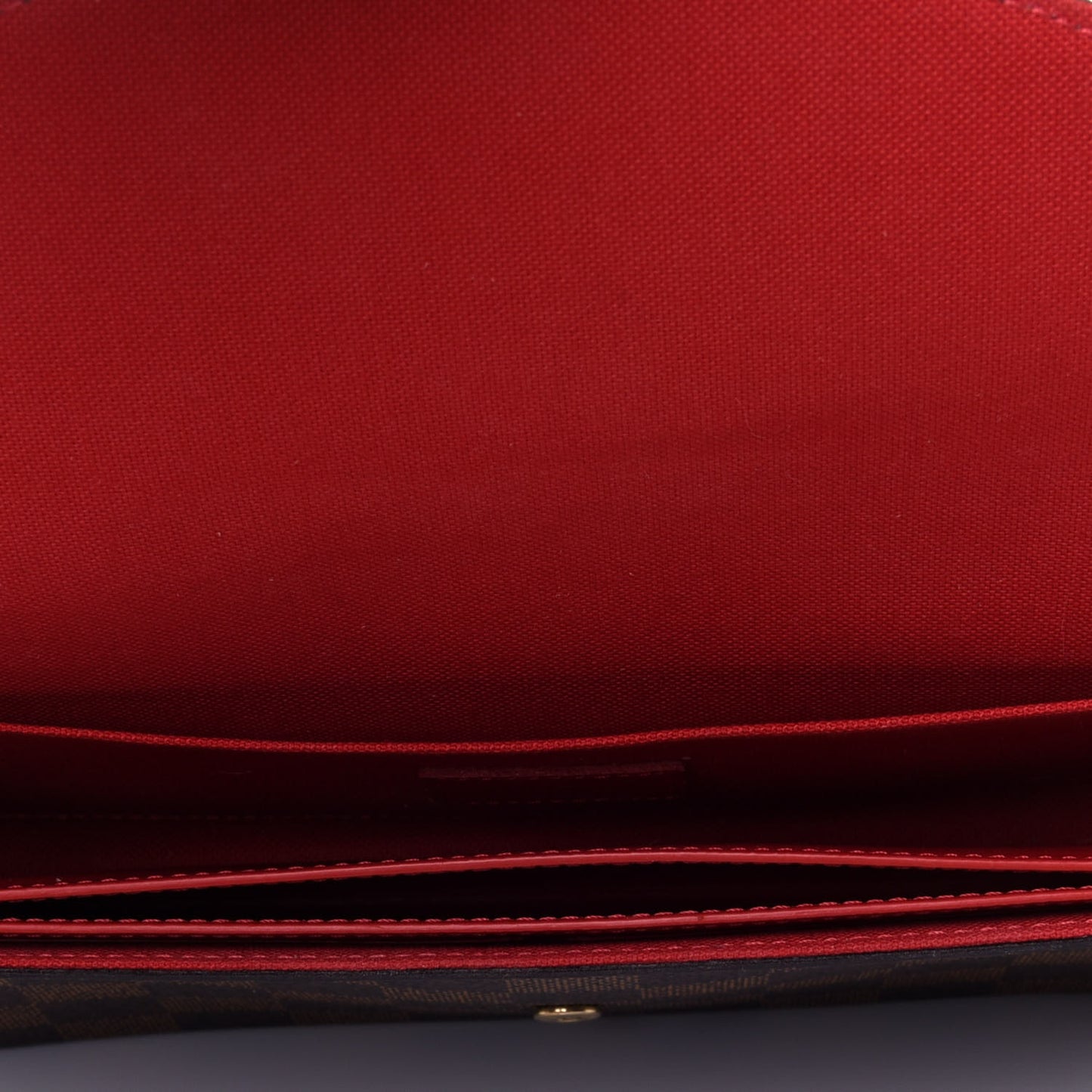 Damier Ebene Pochette Felicie Chain Wallet