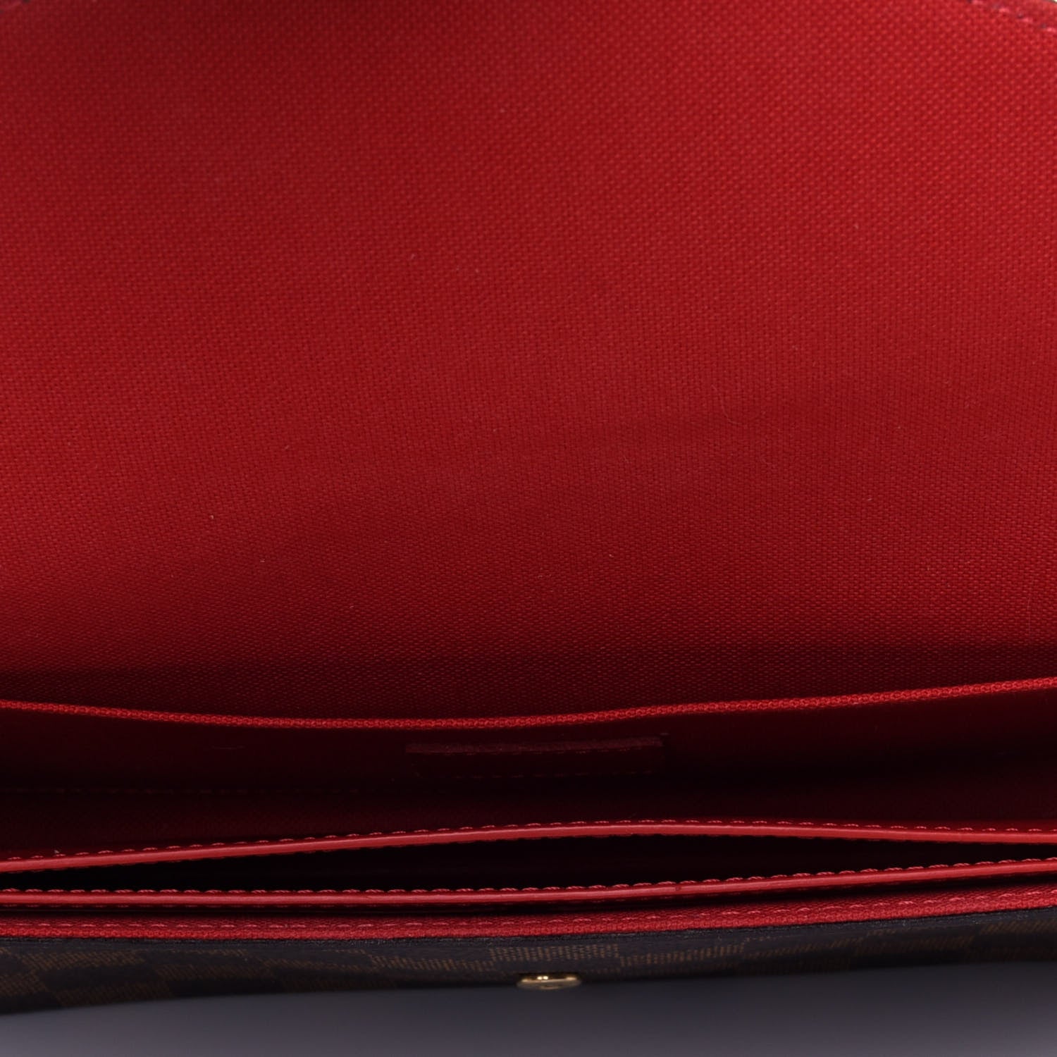 Louis Vuitton Damier Ebene Pochette Felicie Chain Wallet 5 of 12