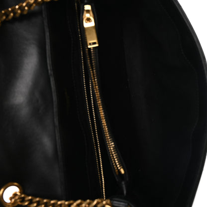 Saint Laurent Calfskin Y Quilted Monogram Medium Loulou Chain Satchel Black 5 of 12