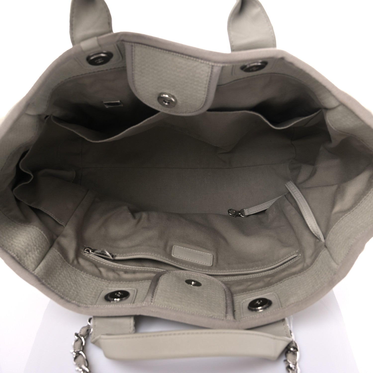 Chanel Mixed Fibers Medium Deauville Tote Grey 4 of 8