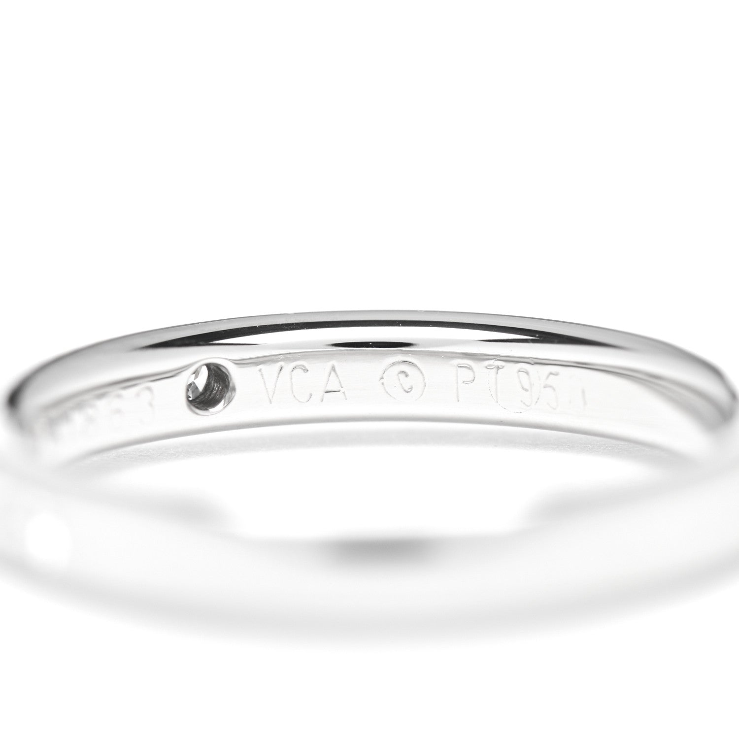 Van Cleef & Arpels Platinum Diamond Tendrement Etoiles Wedding Band Ring 48 4.5 4 of 4