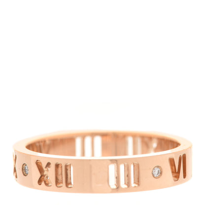 Tiffany 18K Rose Gold Diamond Atlas Pierced Ring 49 5 3 of 5