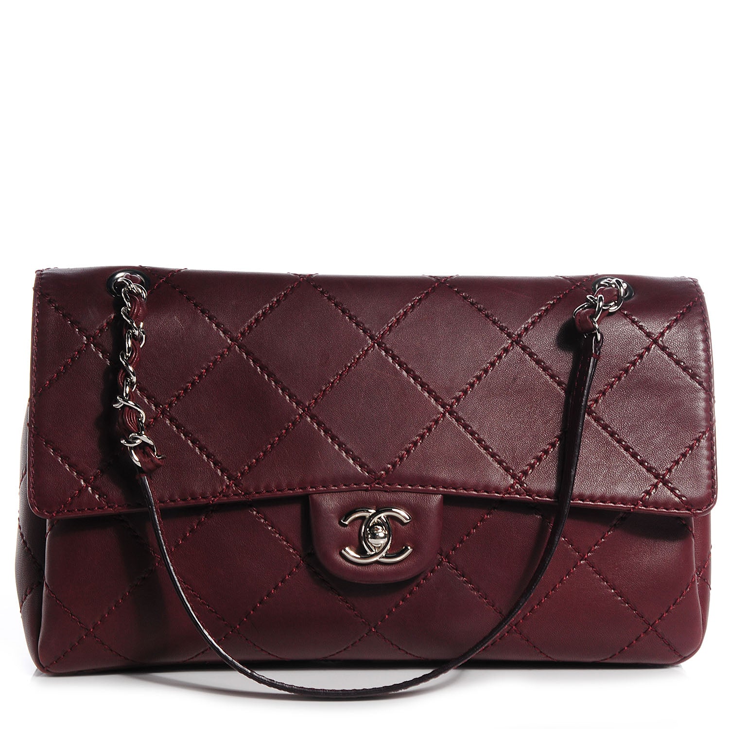 Chanel Lambskin Orient Express Flap Burgundy 1 of 8