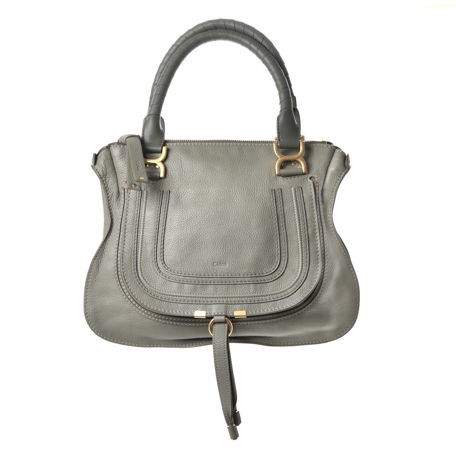 Chloe Calfskin Medium Marcie Satchel Baobab Green 1 of 7