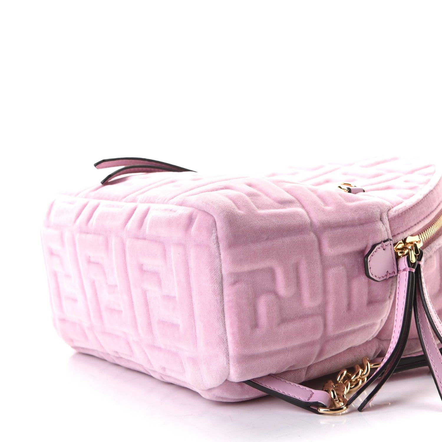 Fendi Velvet FF Embossed Mini Backpack Rosa Confetti 6 of 6